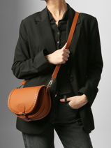 Cross Body Tas Bobo S Leder Paul marius Oranje vintage S-vue-porte