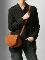 Sac Bandouli�re Bobo S Cuir Paul marius Marron vintage S-vue-porte