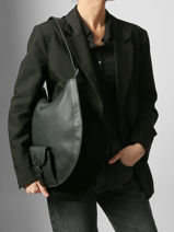 Sac Hobo M Cuir Paul marius Bleu vintage M-vue-porte