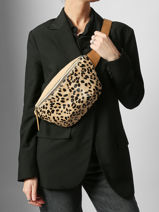 Sac Banane Paul marius Beige leopard BANANLEO-vue-porte