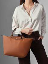 Longchamp Le pliage original Handtas Bruin-vue-porte