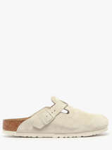 Mules Boston En Cuir Birkenstock Blanc women 1031662
