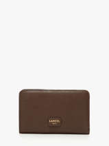 Portefeuille Met Rits Ninon Leder Lancel Bruin ninon A11123