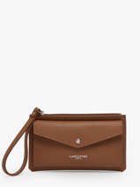 Porte-monnaie Lancaster Marron maya double kba 11