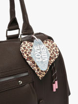 Bijoux De Sac Fifille club Beige bandanas LEO-vue-porte