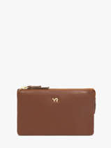 Porte-monnaie Foulonne Cuir Yves renard Marron foulonne 29362