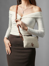 Cross Body Tas Camargue Leder Etrier Beige camargue ECAM0141-vue-porte