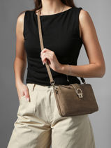 Cross Body Tas Equestre Croco Leder Etrier Beige equestre croco EECQ0143-vue-porte