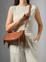 Cross Body Tas Country Etrier Bruin country ECOU203M-vue-porte
