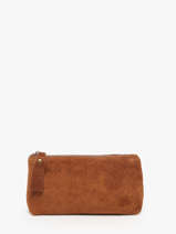 Trousse Velvet Cuir Milano Marron velvet VE22114