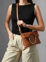 Cross Body Tas Tradition Leder Etrier Beige tradition ETRA189M-vue-porte