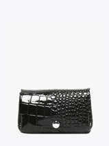 Porte-monnaie Cuir Paul marius Noir croco vernis GUSTACRV
