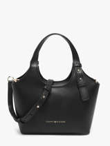 Sac Port� Main Th Logo Polyester Tommy hilfiger Noir th logo AW18281
