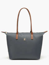 Sac Port� �paule A4 Popette Nylon Tommy hilfiger Bleu popette AW17711