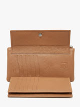 Portefeuille Caviar Cuir Crinkles Marron caviar 14104-vue-porte