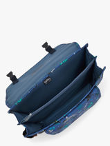 Boekentas 2 Compartimenten Kipling Blauw back to school / pbg PBGI6543-vue-porte