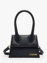 Sac Bandouli�re D'occasion Chiquito Moyen Cuir Jacquemus Noir second life 1566432