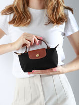 Longchamp Le pliage original Clutch Zwart-vue-porte