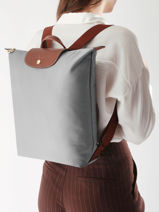 Longchamp Le pliage original Sac � dos Gris-vue-porte