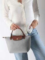 Longchamp Le pliage original Sac port� main Gris-vue-porte