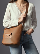 Sac Bandouli�re Maya Double Kba Lancaster Marron maya double kba 107-vue-porte