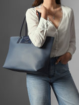 Sac Port� �paule Maya Double Kba Lancaster Bleu maya double kba 103-vue-porte