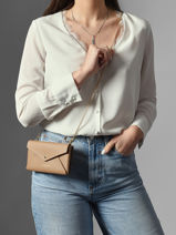 Portefeuille Sierra Cuir Lancaster Beige sierra pm 15-vue-porte