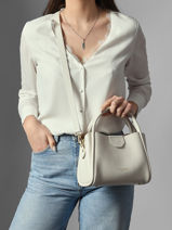Sac � Main Ida Double Cuir Lancaster Blanc ida double 83-vue-porte