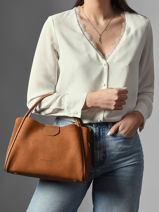 Handtas Suede Ida Leder Lancaster Beige suede ida 101-vue-porte