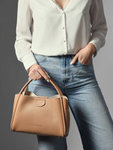 Sac � Main Ida Double Cuir Lancaster Beige ida double 84-vue-porte