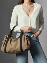 Schoudertas Canvas Katoen Gerard darel Groen canvas Z450-vue-porte