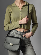 Sac Bandouli�re Wt Safiano Miniprix Noir wt safiano F6918-vue-porte