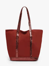 Sac Port� Main Cabas Coton Vanessa bruno Rouge cabas 1V40378