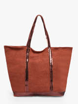 Schoudertas Met Rits L Le Cabas Linnen Vanessa bruno Rood cabas lin 31V40409