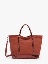 Cross Body Tas Baby Cabas Linnen Vanessa bruno Oranje cabas lin 31V40410