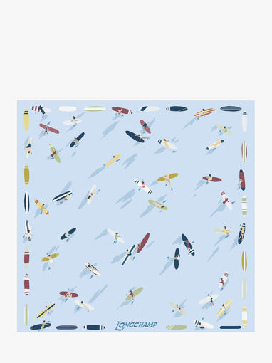 Longchamp Soie gots Etole Bleu