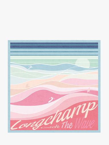 Longchamp Soie gots Etole Multicolore