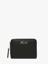 Portefeuille Cuir Karl lagerfeld Noir k signature B1W32036