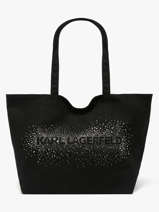 Sac Cabas K/essential Rhinestone Logo Coton Karl lagerfeld Noir k essential B1W50087