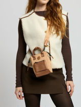 Cross Body Tas Nano Bag 1 Compartiment Cabaia Beige adventurer NANOBAG-vue-porte