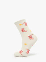 Chaussettes Pieces Beige socks women 17162495