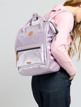 Adventurer Medium - Personaliseerbare Rugzak Cabaia Violet adventurer BAGS-vue-porte