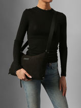 Skara Small Cord - Sac Bandouli�re  Kapten and son Noir cord SC-vue-porte