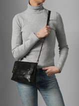 Cross Body Tas Felizia Leder Pieces Zwart felizia 17116820-vue-porte