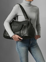 Shoppingtas Pihanna Leder Pieces Zwart pihanna 17076422-vue-porte