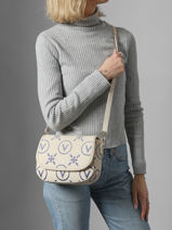 Sac Bandouli�re Samba Re Print Valentino Beige samba re print VBS9RS10-vue-porte