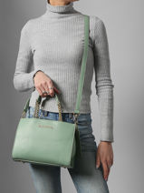 Sac Port� �paule Hira Valentino Vert hira VBS9PD04-vue-porte