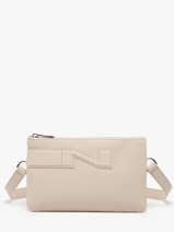 Sac Bandouli�re Florence Cuir Nathan baume Beige n city 4