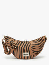 Sac Bandouli�re Tigre Coton Hindbag Marron tigre TI
