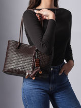 Schoudertas Tresse Miniprix Bruin tresse 88271-vue-porte